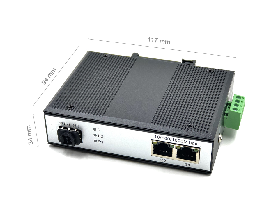 Gigabit Industrial Switch 2 Port + SFP 1.25G